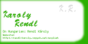 karoly rendl business card